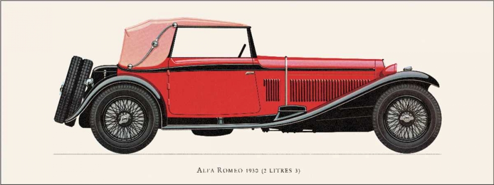 Alfa Romeo 1930 art print by Antonio Fantini for $57.95 CAD