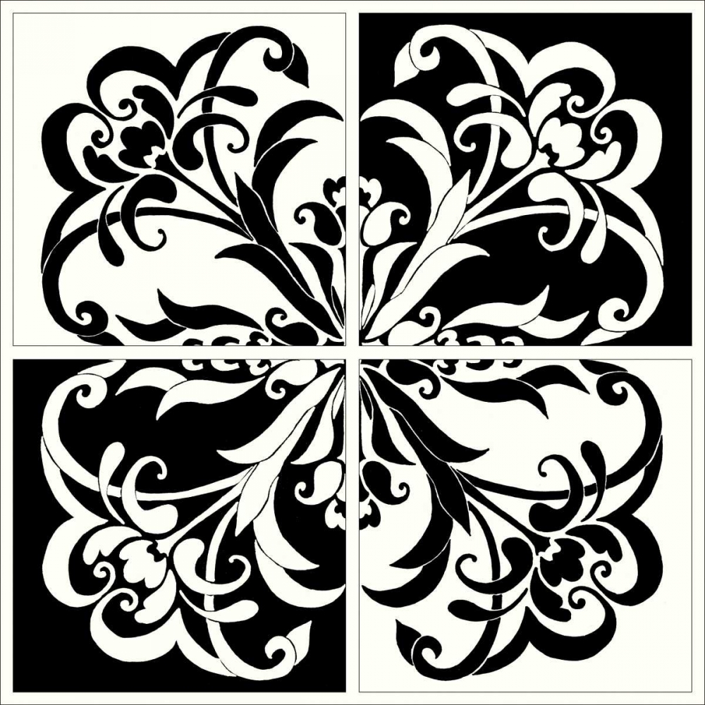 Damask Silhouette II art print by Judy Shelby for $57.95 CAD
