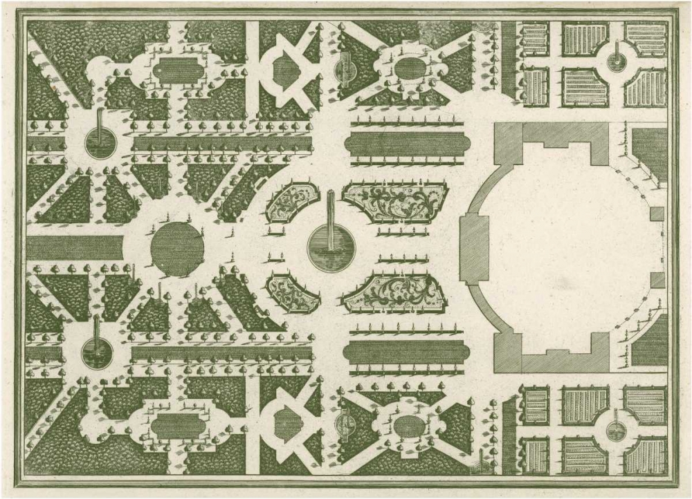 Courtly Garden Plan II art print by Sir Archibold Gravely for $57.95 CAD