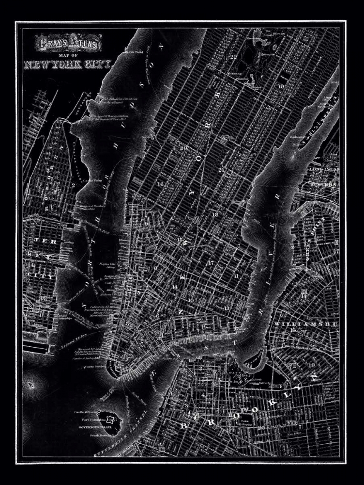New York 1895 art print by 1895 Vintage Map for $57.95 CAD