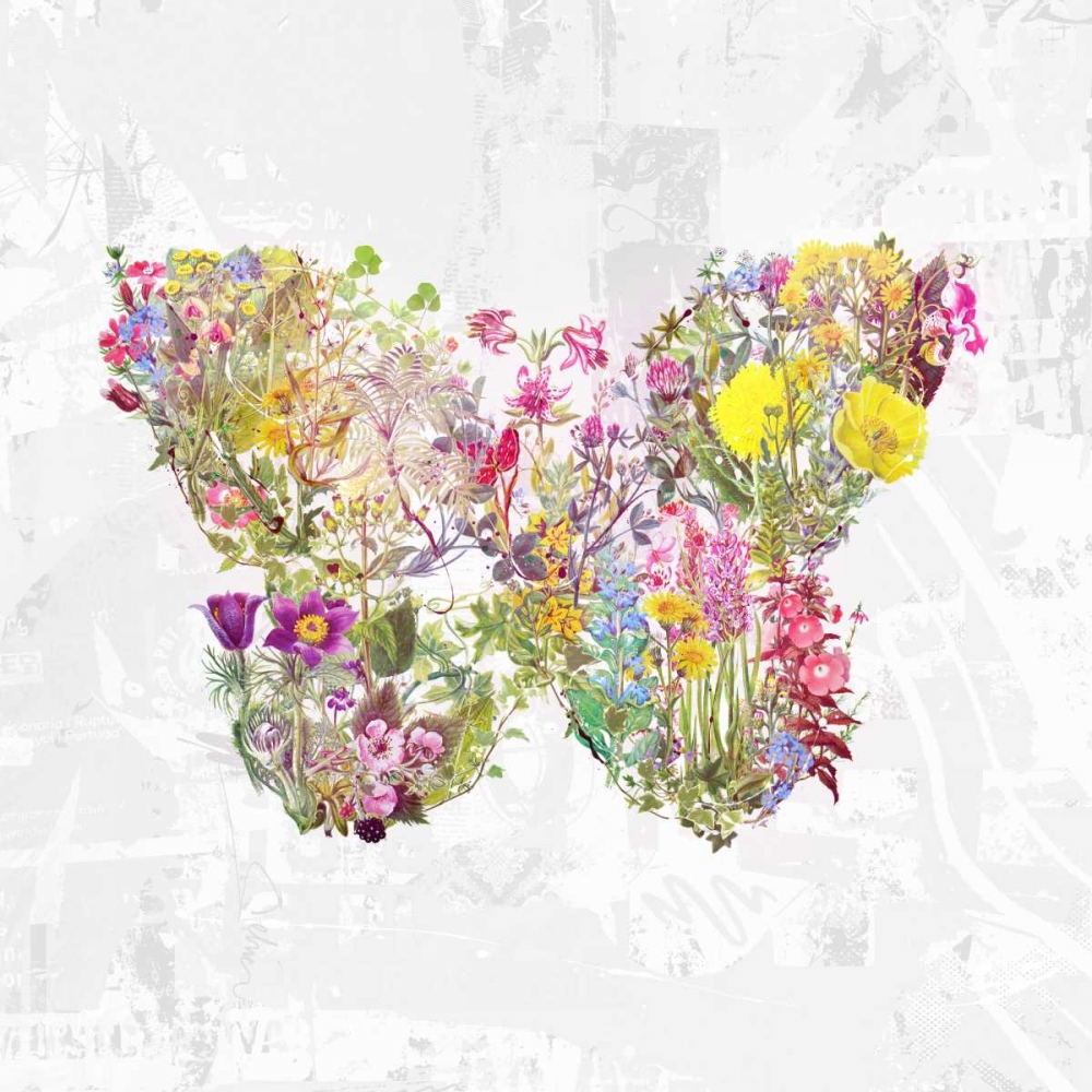 Floral butterfly art print by Teis Albers for $57.95 CAD