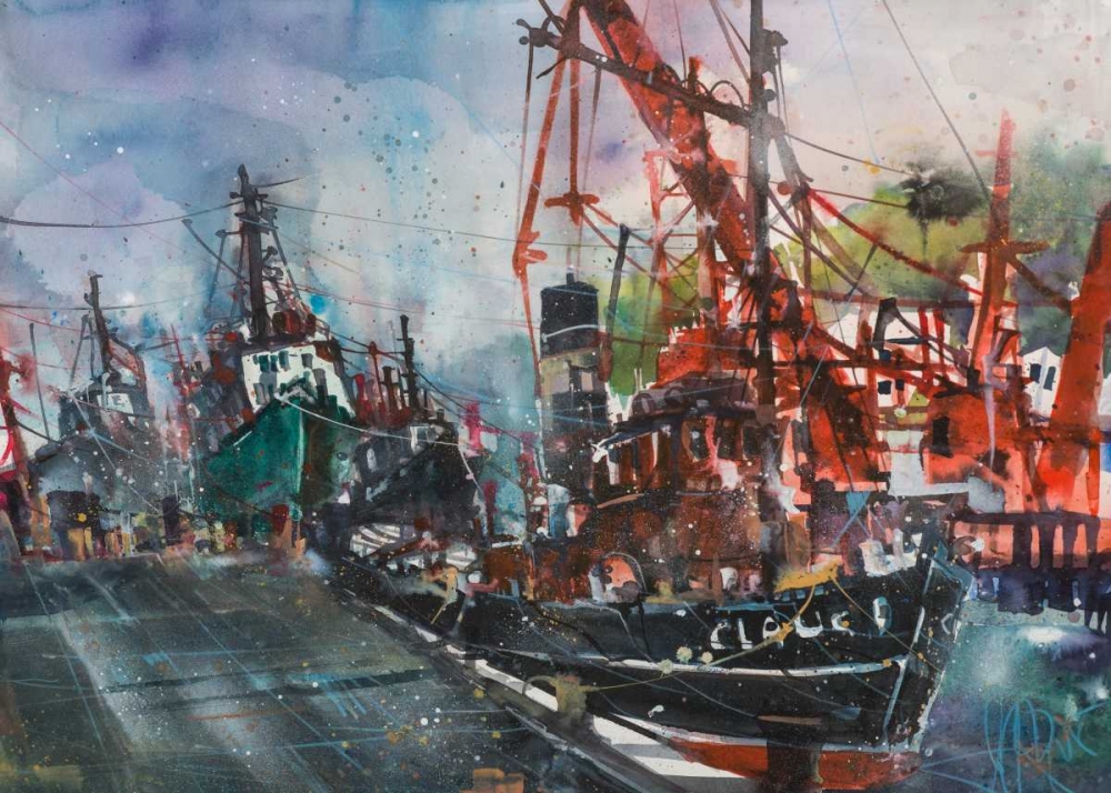 Hamburg Harbour art print by Andreas Mattern for $57.95 CAD