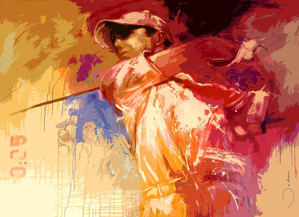 Golf art print by Hans Jochem Bakker for $57.95 CAD