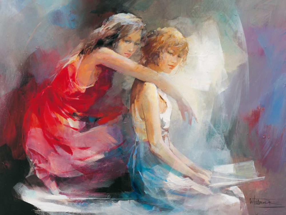 Two Girl friends II art print by Willem Haenraets for $57.95 CAD