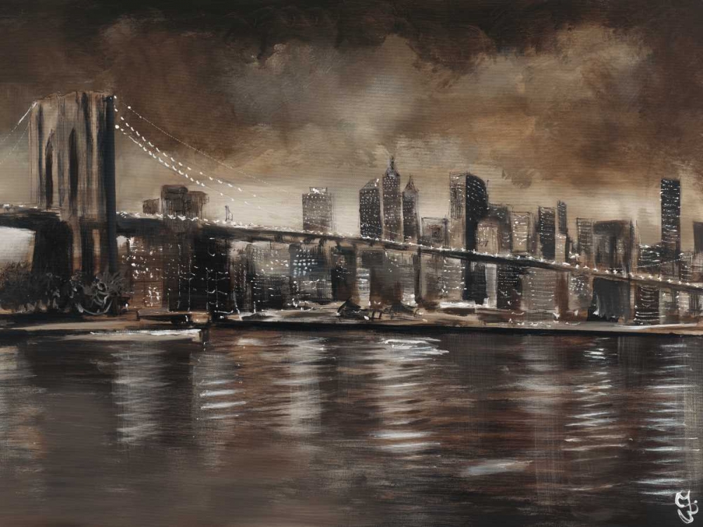 NY Brooklyn Bridge art print by Yuliya Volynets for $57.95 CAD