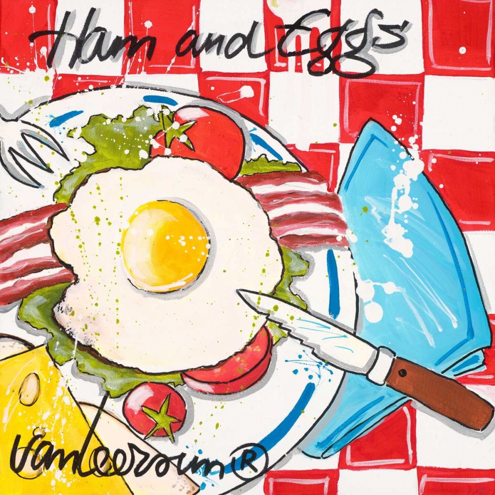 Ham and eggs art print by El van Leersum for $57.95 CAD