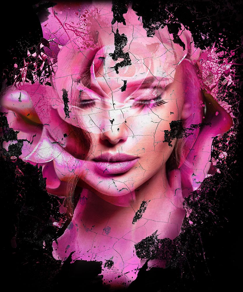 Pink face art print by Micha Baker for $57.95 CAD