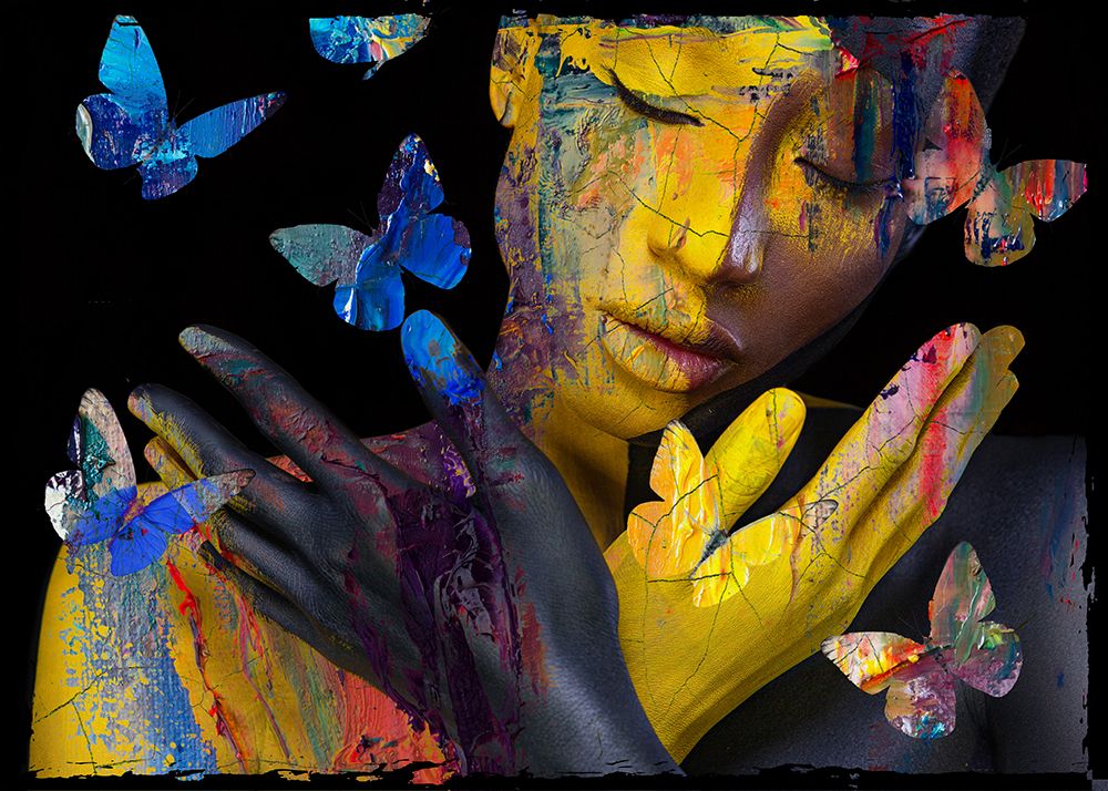 Blue butterfly II art print by Micha Baker for $57.95 CAD