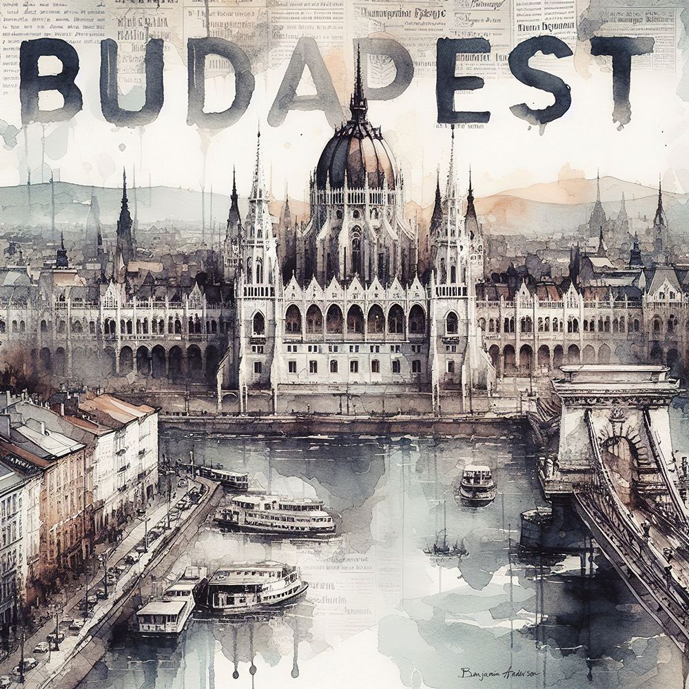 Budapest art print by Benjamin Anderson for $57.95 CAD