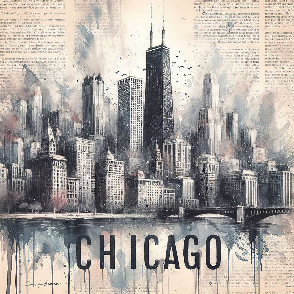 Chicago art print by Benjamin Anderson for $57.95 CAD