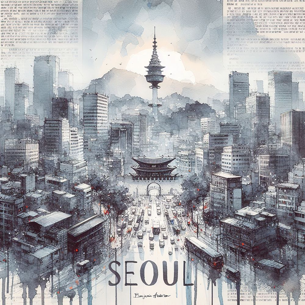Seoul art print by Benjamin Anderson for $57.95 CAD