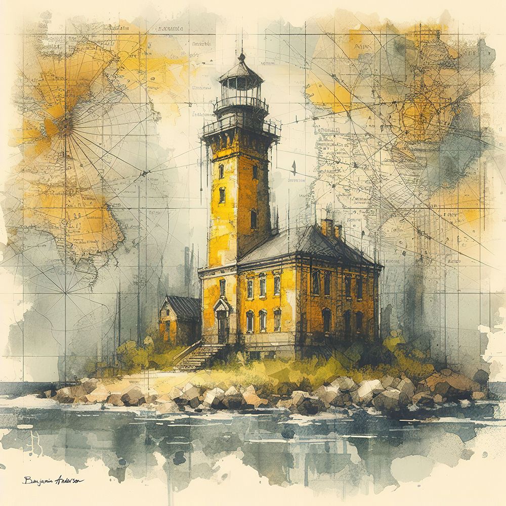 Scandic Lighthouse II art print by Benjamin Anderson for $57.95 CAD