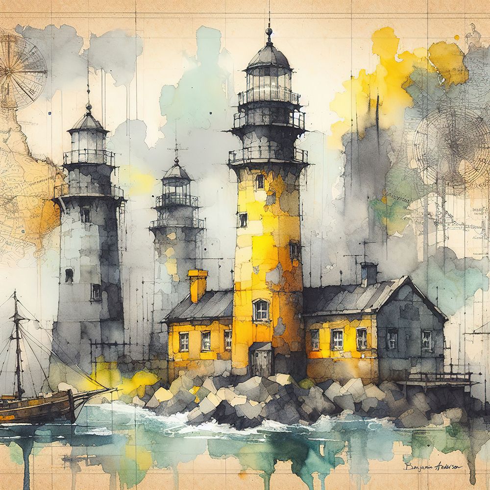 Lighthouses art print by Benjamin Anderson for $57.95 CAD