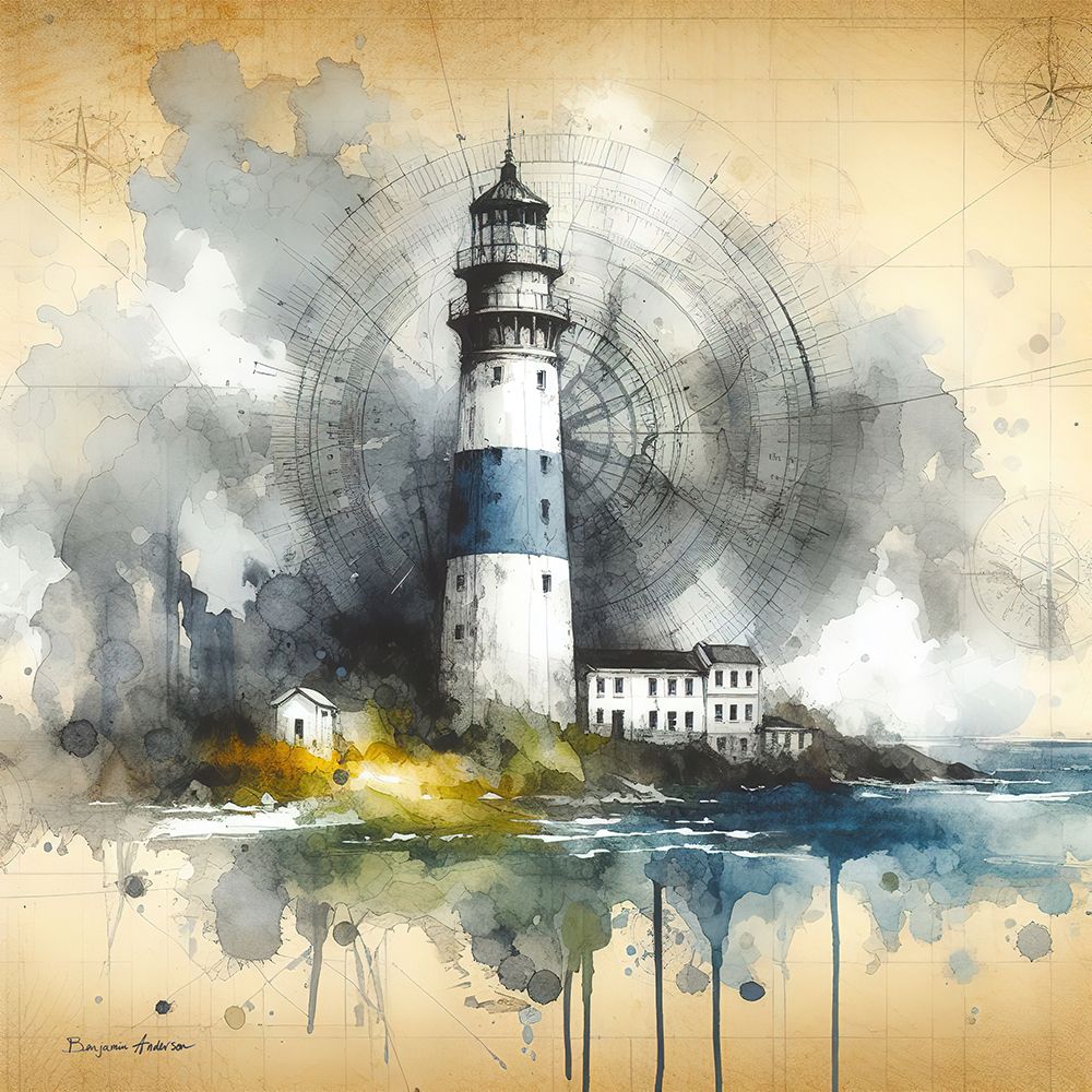 View Village Lighthouse art print by Benjamin Anderson for $57.95 CAD