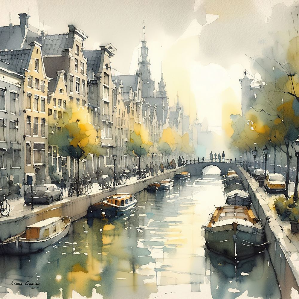 Old Amsterdam art print by Lucie Oakley for $57.95 CAD