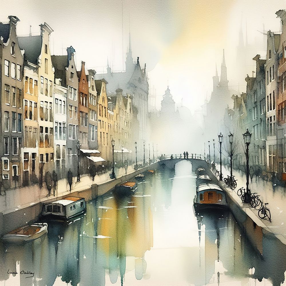 Waking up in Amsterdam art print by Lucie Oakley for $57.95 CAD