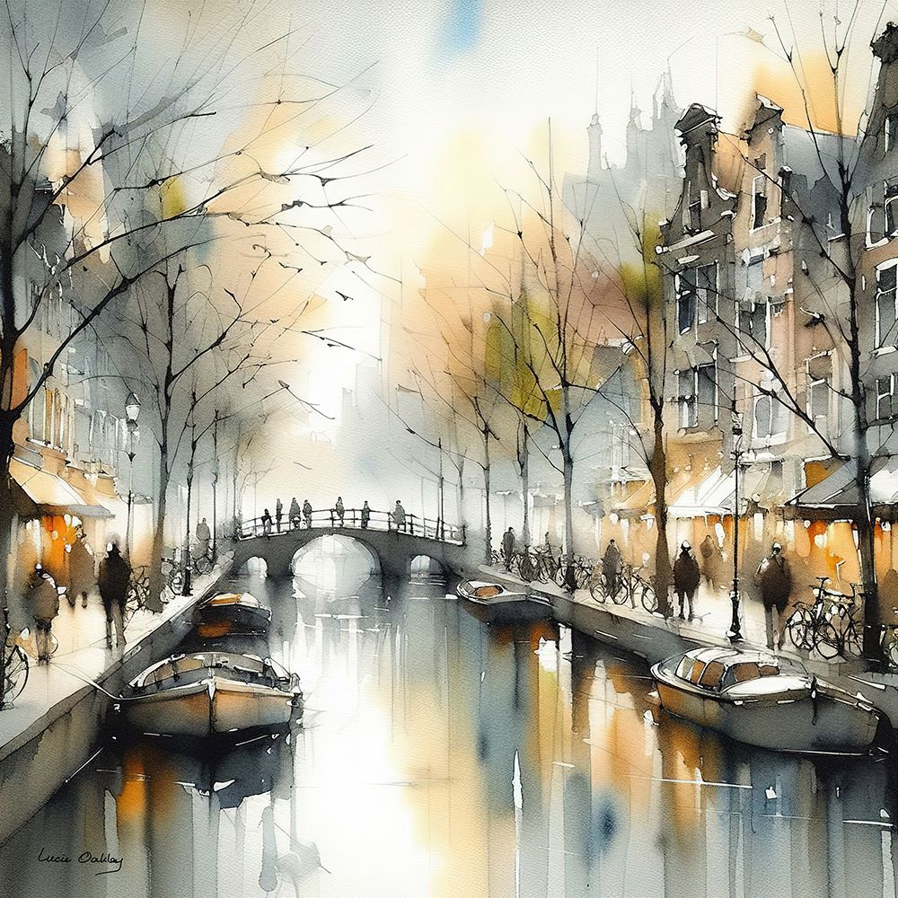 Canals of Amsterdam II art print by Lucie Oakley for $57.95 CAD