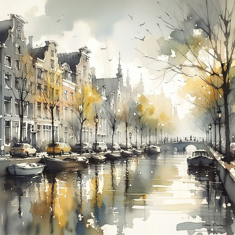 Canals of Amsterdam III art print by Lucie Oakley for $57.95 CAD