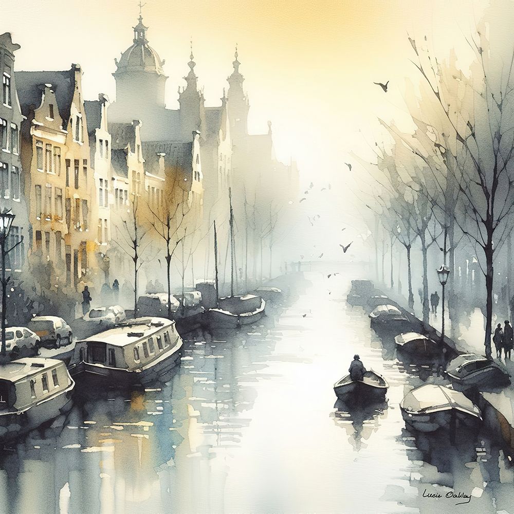 Floating in the canals art print by Lucie Oakley for $57.95 CAD