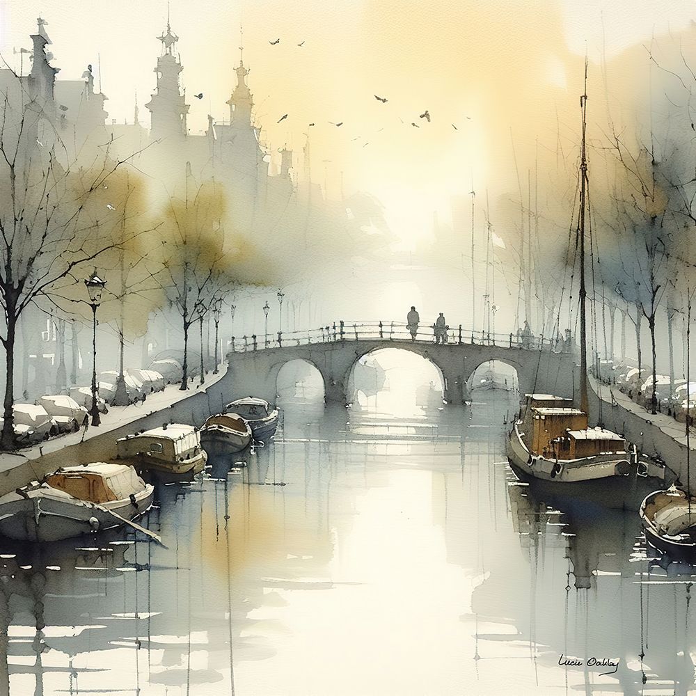 Canal Moring Amsterdam I art print by Lucie Oakley for $57.95 CAD