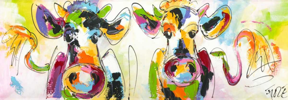 Cows talking art print by Art Fiore for $57.95 CAD