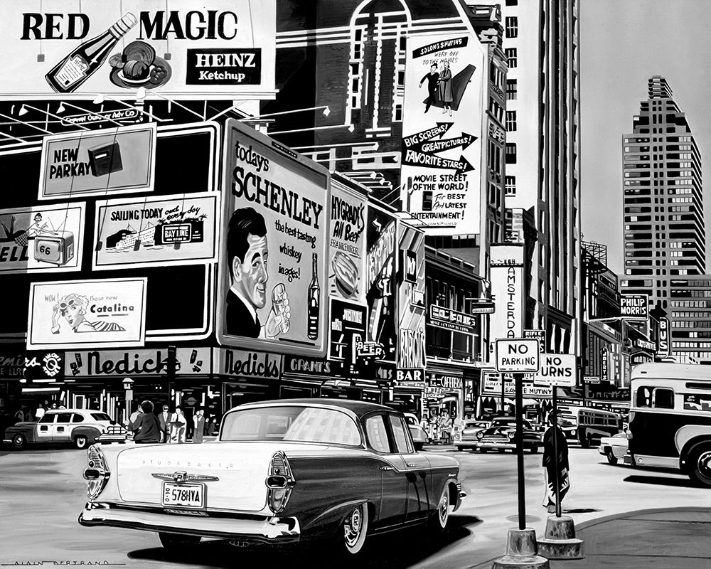 Advertising in the City art print by Alain Bertrand for $57.95 CAD