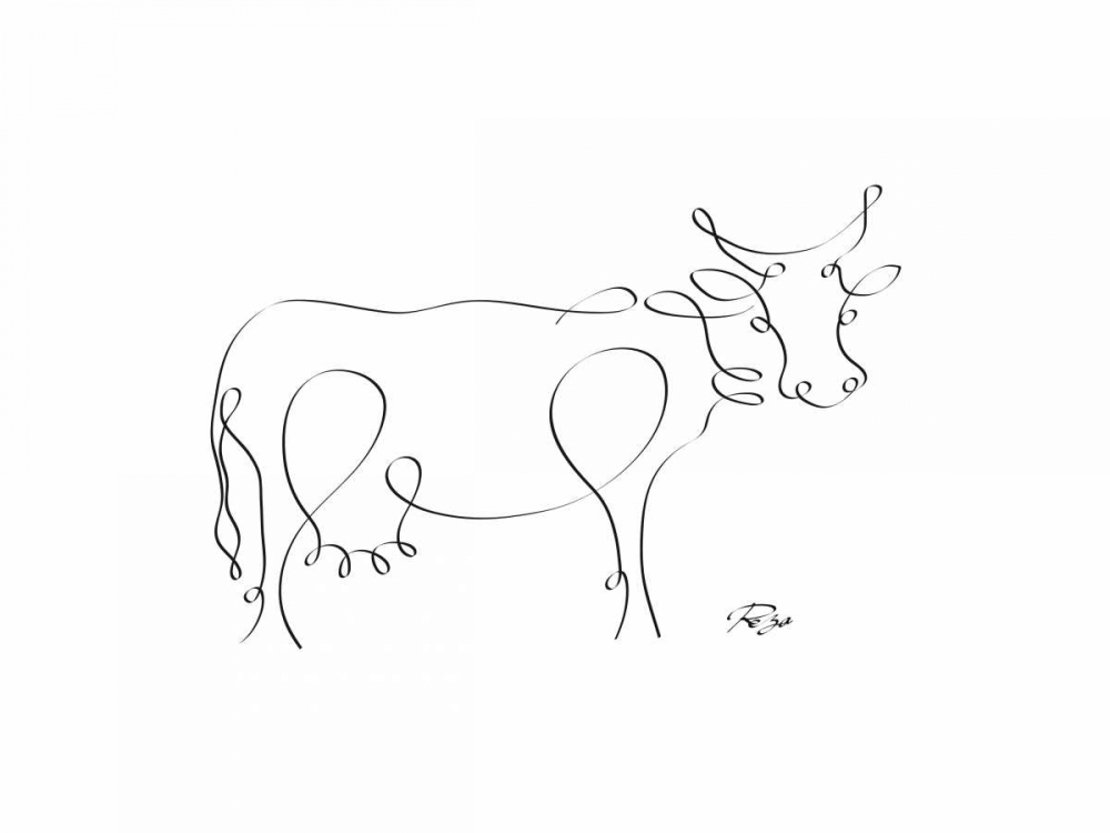Cow art print by Gholam Reza Mahdavi for $57.95 CAD