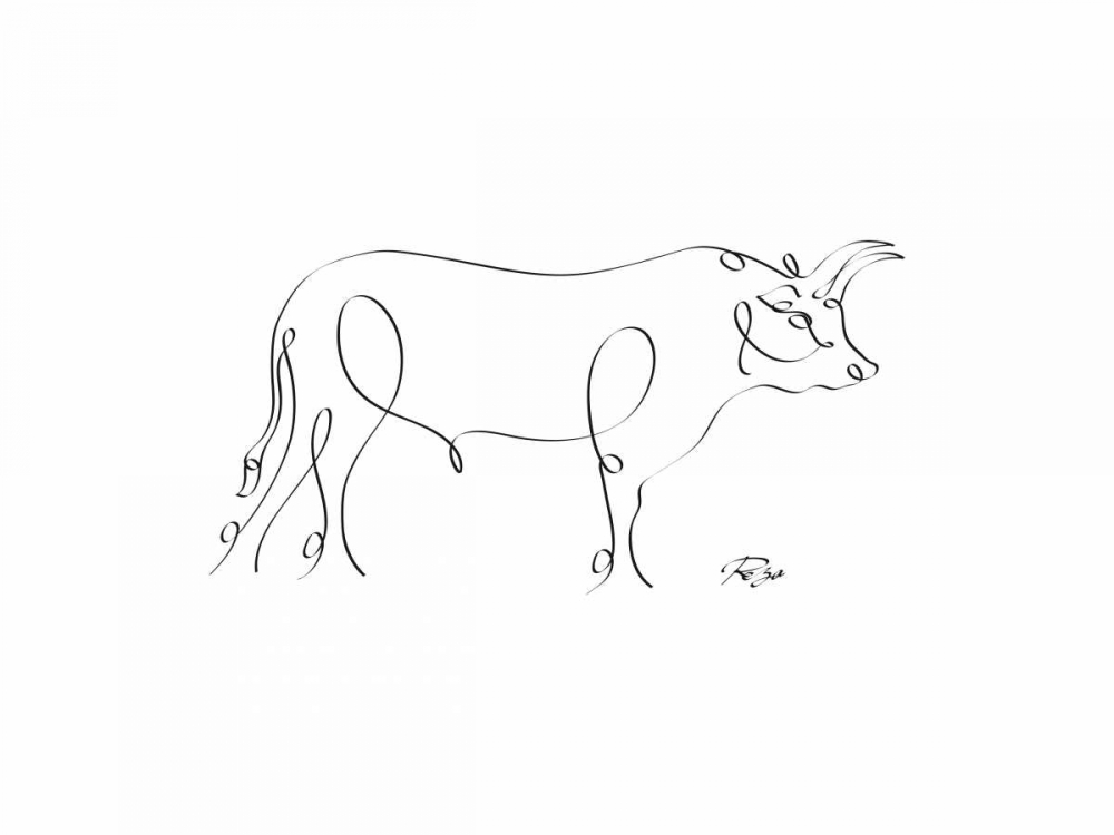 Bull art print by Gholam Reza Mahdavi for $57.95 CAD
