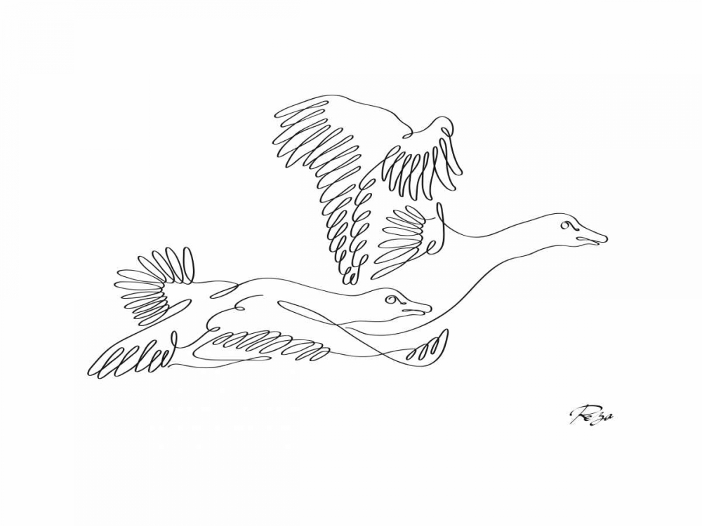 Geese art print by Gholam Reza Mahdavi for $57.95 CAD