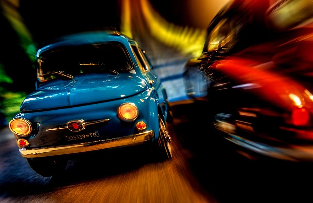 Cars in action - Fiat 500M art print by Jean-Loup Debionne for $57.95 CAD