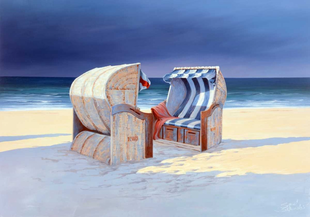 Beach Chairs I art print by Sigurd Schneider for $57.95 CAD