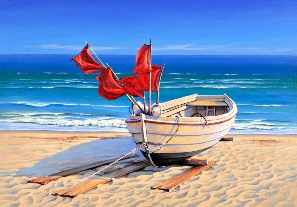 Small fishing boat art print by Sigurd Schneider for $57.95 CAD