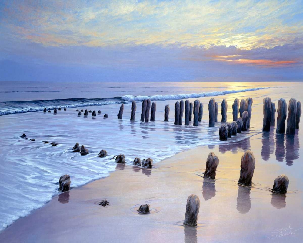 Sunset at Ostsee coast I art print by Sigurd Schneider for $57.95 CAD