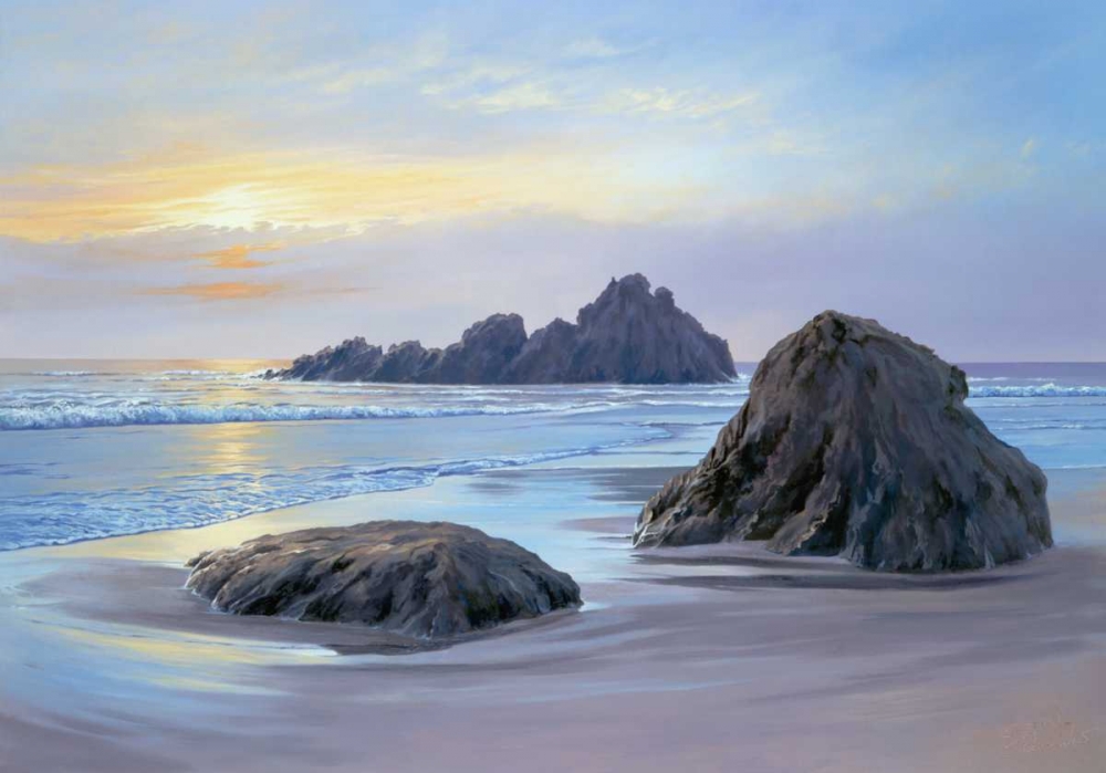 Sunset at Big Sur art print by Sigurd Schneider for $57.95 CAD