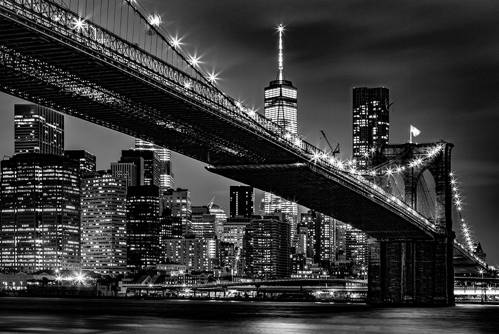 New York Skyline at Night art print by Toby Seifinger for $57.95 CAD