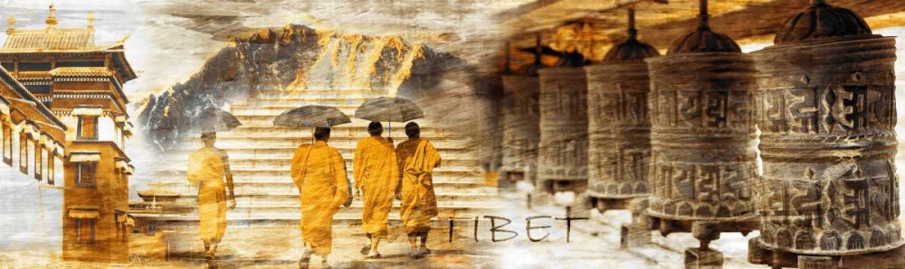Collage Tibet art print by Adamsky for $57.95 CAD