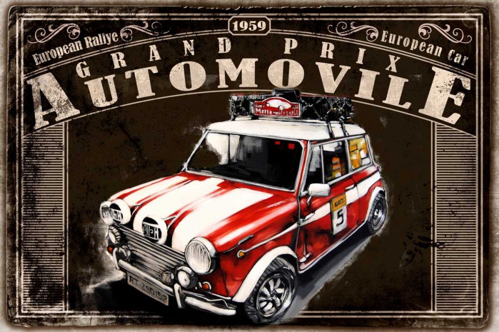 Grand Prix Automovile Black art print by Bresso Sola for $57.95 CAD