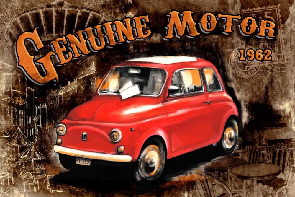Car Genuine Motor Black art print by Bresso Sola for $57.95 CAD