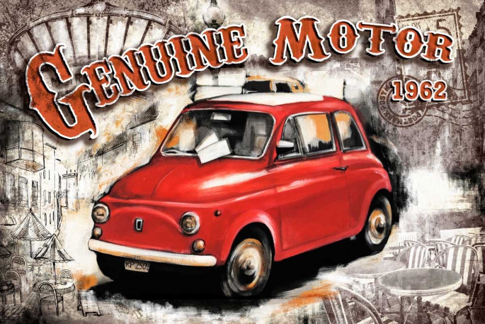 Car Genuine Motor White art print by Bresso Sola for $57.95 CAD