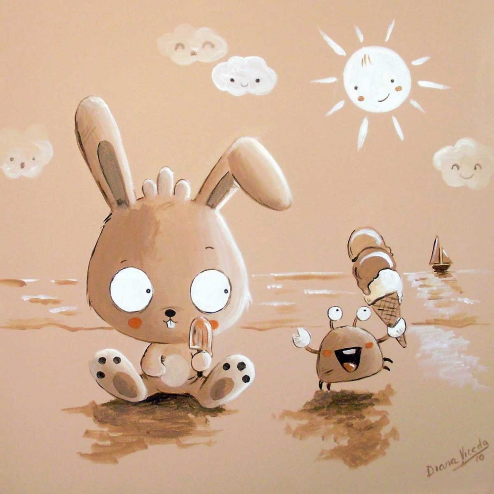 Rabbit and Crab art print by Diana Vicedo for $57.95 CAD