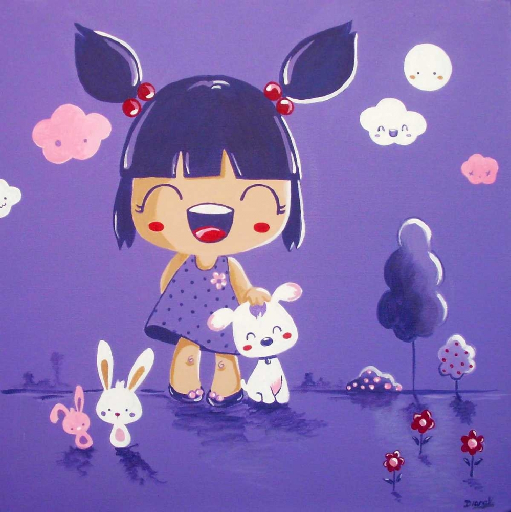 Little Girl Violet Color art print by Diana Vicedo for $57.95 CAD