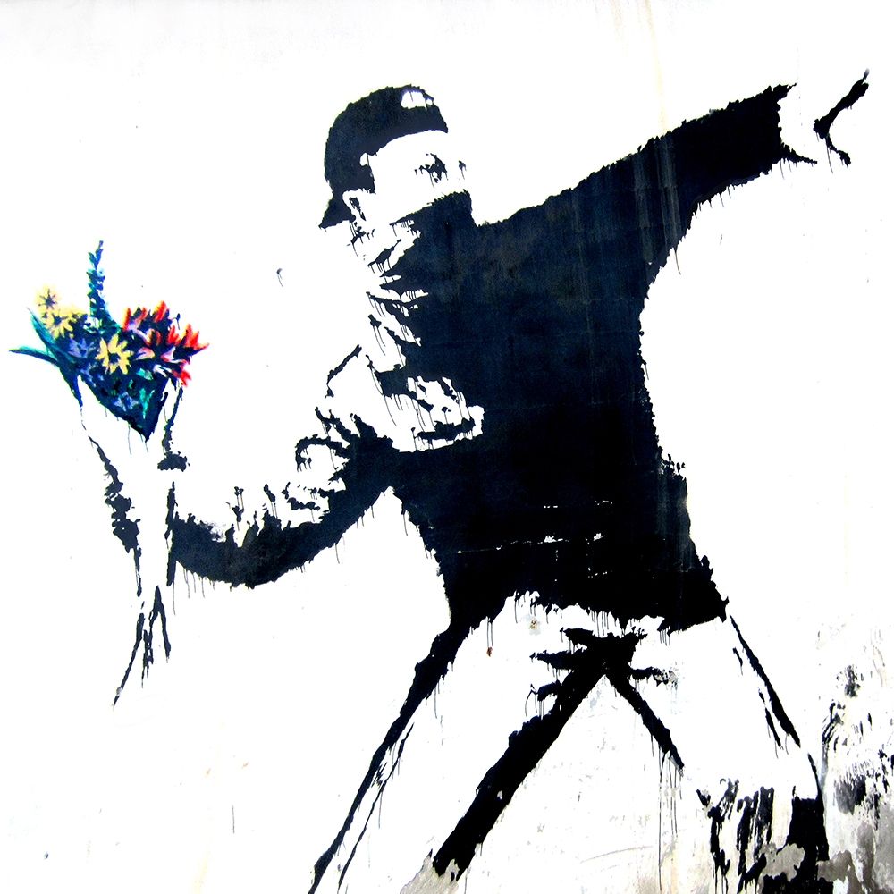 Bethlehem, Palestine (graffiti attributed to Banksy, detail)  art print by Anonymous (attributed to Banksy) for $57.95 CAD