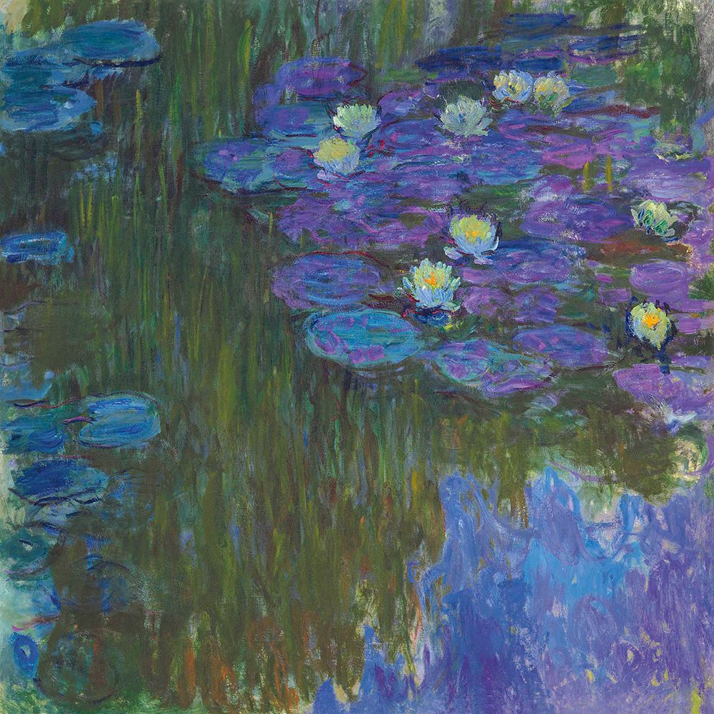 Nympheas en fleur art print by Claude Monet for $57.95 CAD