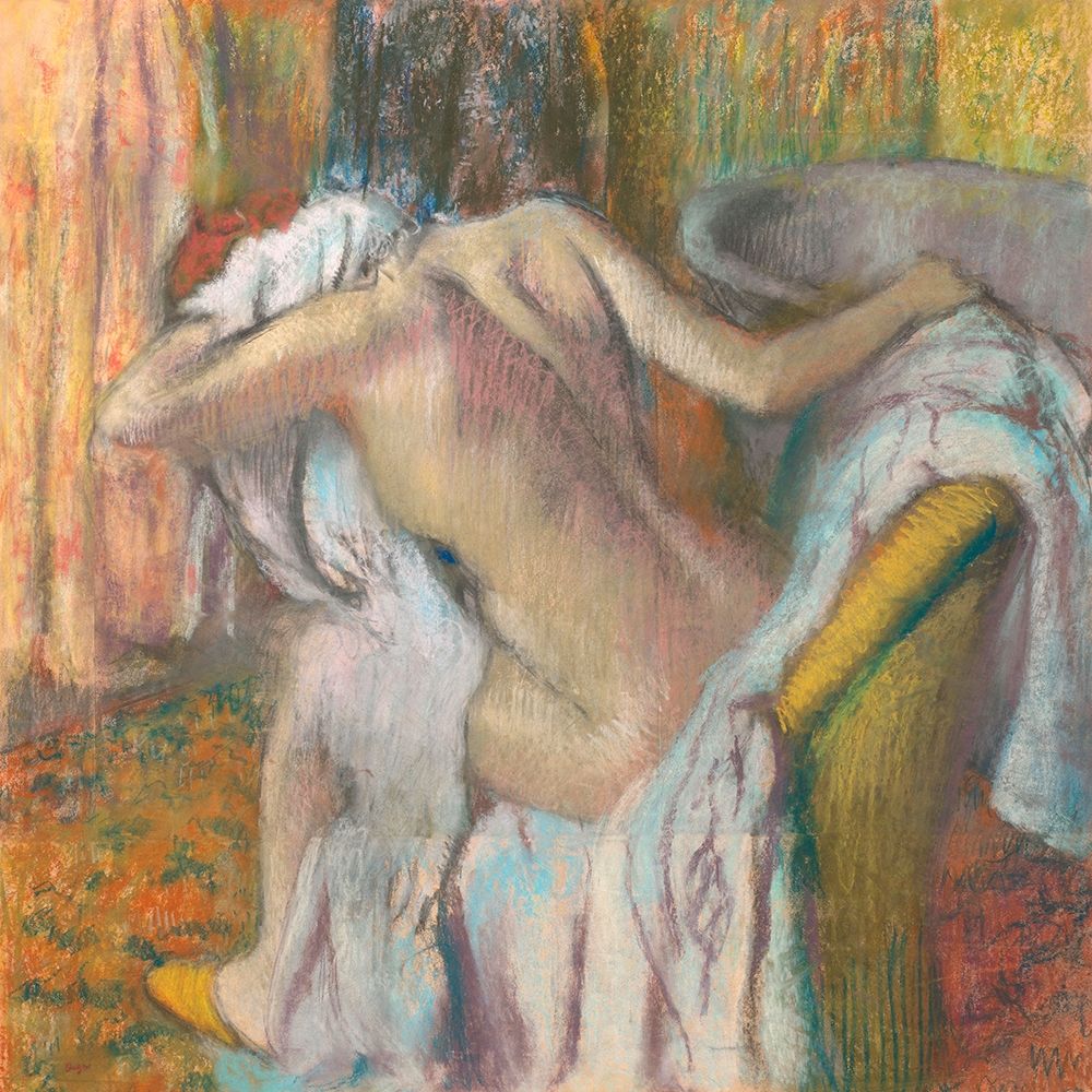 After the Bath- Woman Drying Herself art print by Edgar Degas for $57.95 CAD