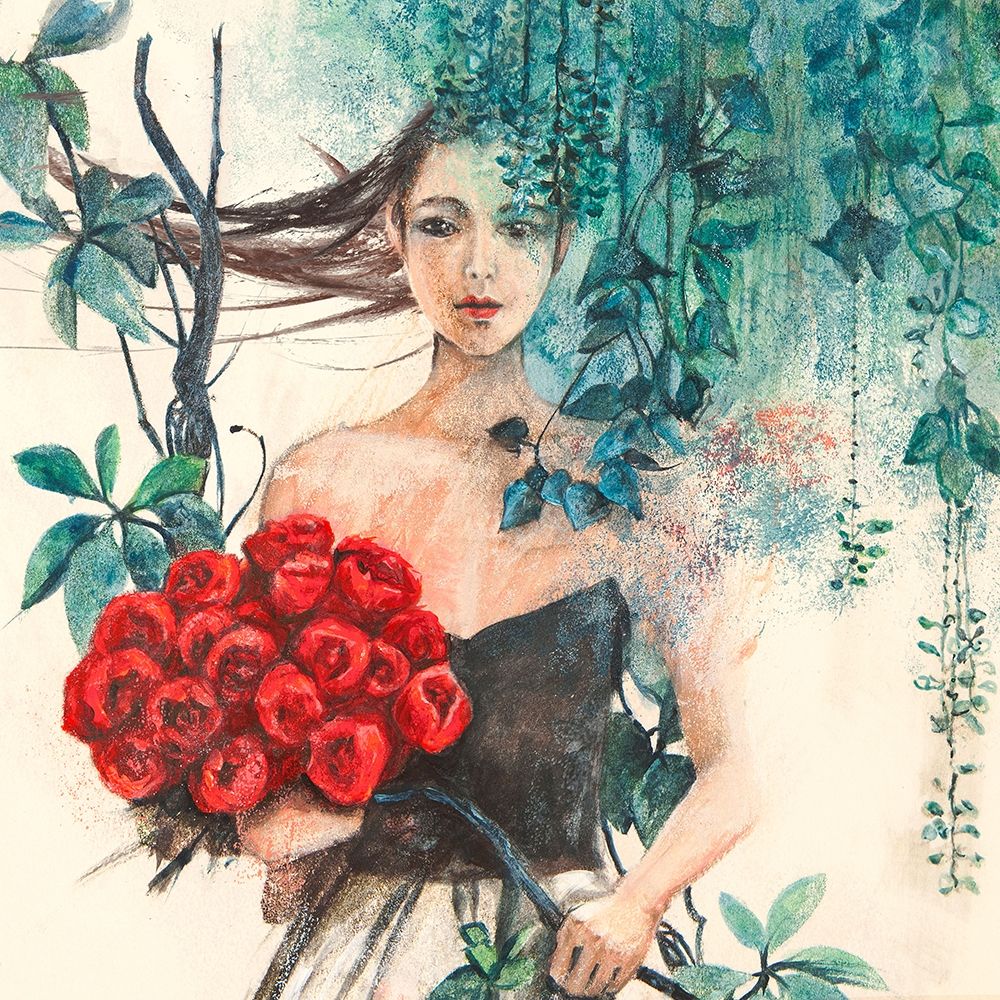 Fairy of the Roses (detail) art print by Erica Pagnoni for $57.95 CAD