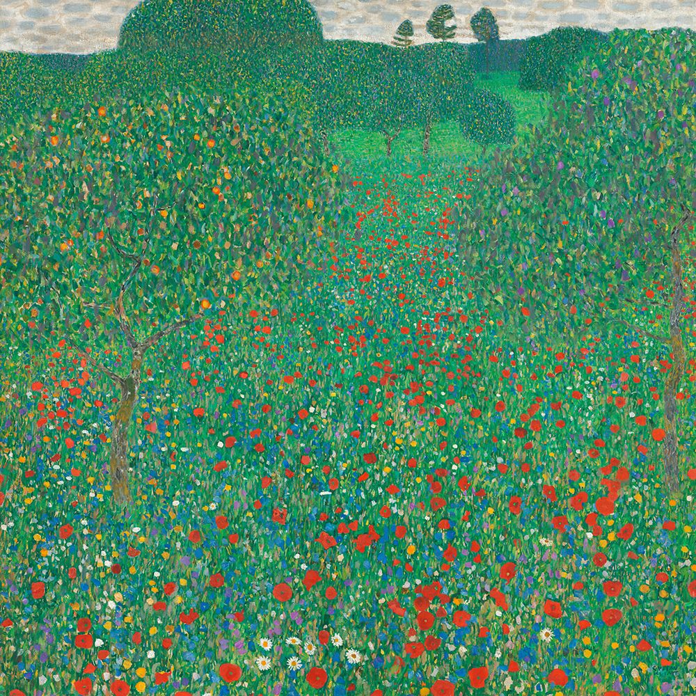 Flowering Poppies, 1907 art print by Gustav Klimt for $57.95 CAD