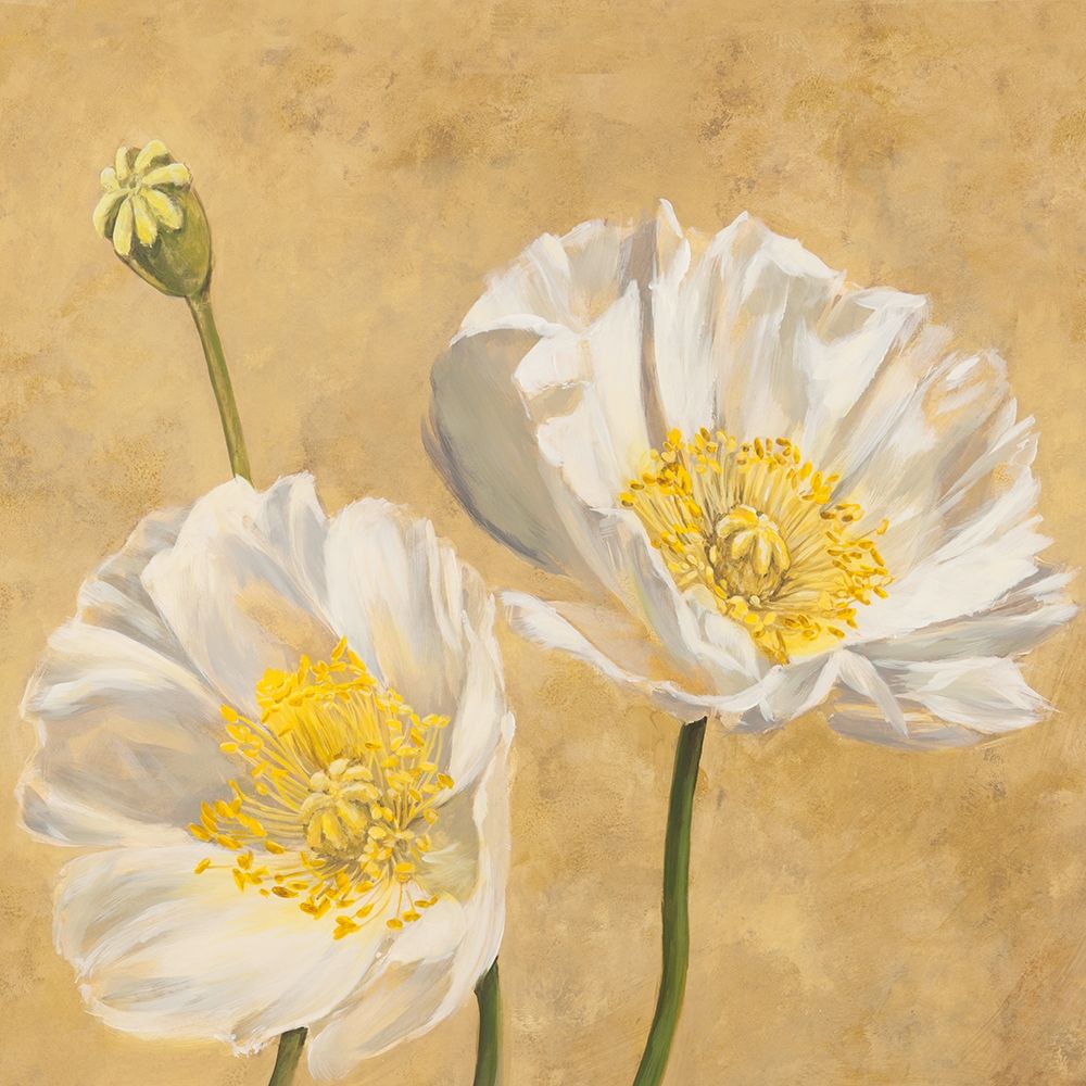 Poppies on Gold I art print by Luca Villa for $57.95 CAD