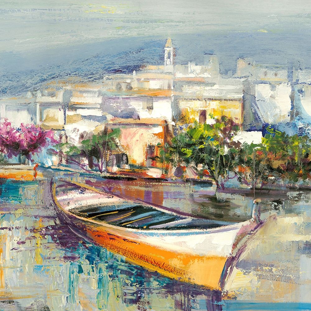 Paese mediterraneo (detail) art print by Luigi Florio for $57.95 CAD