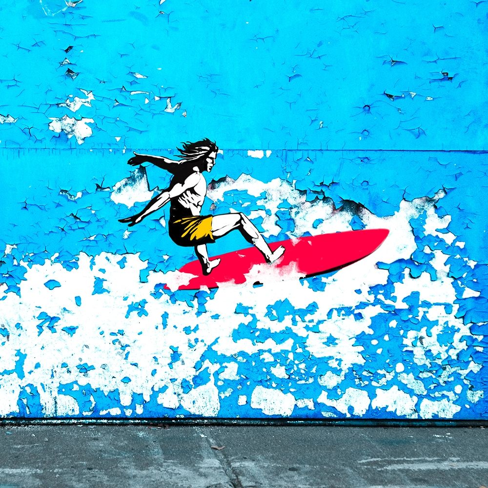 Off the Wall, Santa Cruz, CA (detail) art print by Masterfunk Collective for $57.95 CAD