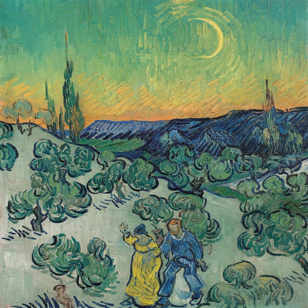 A Walk at Twilight, 1890 art print by Vincent van Gogh for $57.95 CAD